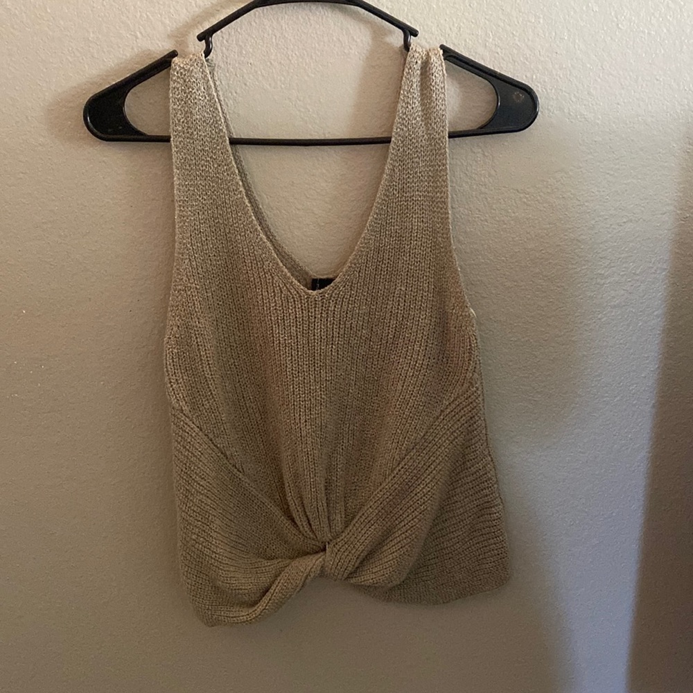 Cute summer tank with knot detail in front!